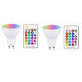 6 Stück 2 Stück RGBW-Farbwechsel, intelligente LED-Glühbirne, GU10, 5 W, dimmbare Lampe mit IR-Controller für Zuhause, Bar, Party, Ambiente-Beleuchtung, 85–265 V