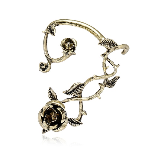 Elf Rose Blumenfee Ear Cuffs Punk Gothic Erwachsene Damen Halloween Karneval Einfache Halloween-Kostüme Verkleiden Image