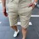 Herren Shorts Kurze Hosen Chino Bermuda Shorts Bermudas Arbeitsshorts Tasche Kordelzug Bedruckt Gitter / Plaid Atmungsaktiv Weich Knielänge Casual Täglich Festtage Einfach Formell Graues Grün Schwarz