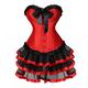 Retro Vintage Rokoko Viktorianisch Sexy Kostüm Kleid Minimantel Überbrust Korsett Tutu Prinzessin Damen Schnalle Halloween Leistung Hochzeit kleid hochzeitsgast Rock