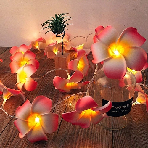 3m 20 led blume lichterketten frangipani licht für dekoration fee licht girlande kranz hochzeit party decorting lampe Image