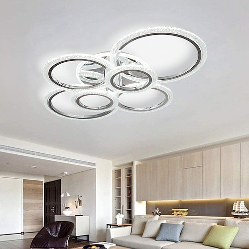 LED-Deckenleuchte Blase Acryl-Stil künstlerisch moderne dimmbare Deckenleuchte LED-Kreis-Design-Deckenleuchte für Wohnzimmer Schlafzimmer Esszimmer220-240/110-120V 13W nur mit Fernbedienung dimmbar Image