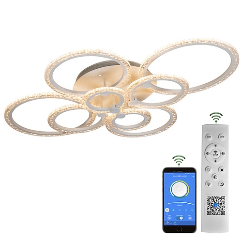 LED-Deckenleuchte Blase Acryl-Stil künstlerisch moderne dimmbare Deckenleuchte LED-Kreis-Design-Deckenleuchte für Wohnzimmer Schlafzimmer Esszimmer220-240/110-120V 13W nur mit Fernbedienung dimmbar Image