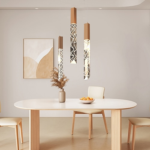 2-Licht 3-Licht 6-Licht 3 cm Abblendbar Single Design Pendelleuchten Aluminium Galvanisierung Modern Nordischer Stil 110-120V 220-240V Image