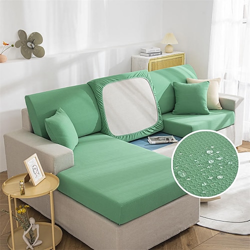 Wasserabweisende Sofabezüge, magischer Sofabezug, Sitzkissenbezug für Hunde und Haustiere, Sofabezug für Zweisitzer, L-förmig, 3-Sitzer, waschbarer Schutz Image