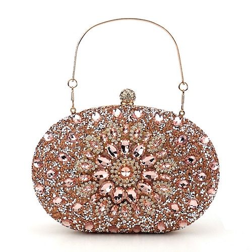 Luxuriöse Abendclutch aus blauem Kristall für Damen – Strass-Handtasche mit Griff für Hochzeiten, Partys und formelle Anlässe