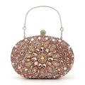 Damen-Clutch, Abendtasche, Handgelenktasche, Kuppeltasche, Clutch-Taschen aus PU-Leder für den Abend, Braut, Hochzeit, Party, mit Strass-Kette, großes Fassungsvermögen, leicht, in Silber, Hellblau,