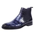 Herren Stiefel Chelsea-Stiefel Abendschuhe Wanderschuhe Sport Täglich PU Warm Rutschfest Stiefeletten / Stiefeletten Halbschuhe Dunkelbraun Schwarz Blau Herbst Winter