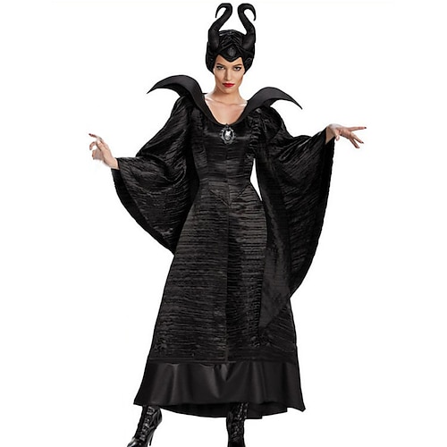 Maleficent Halloween Kleid Cosplay Kostüm Halloween Requisiten Cosplay Cosplay Erwachsene Damen Halloween Karneval Einfache Halloween-Kostüme Verkleiden Image