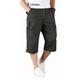 Herren Capri-Cargo-Shorts Cargo Shorts Kurze Hosen Tasche mit Reißverschluss Bein Kordelzug Feste Farbe Atmungsaktiv Schnelltrocknend Arbeit Strassenmode 100% Baumwolle Brautkleider schlicht Hip-Hop