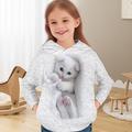 Mädchen 3D Katze Kapuzenshirt Pullover Langarm 3D-Druck Frühling Herbst Aktiv Modisch Kuschelig Polyester kinderkleidung 3-12 Jahre Mit Kapuze Outdoor Casual Täglich Regular Fit