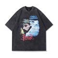 Cosplay Kostüm T-Shirt-Ärmel Übergroßes Acid Washed T-Shirt Bedruckt Grafik T-shirt Für Herren Damen Jungen Kinder Heißprägen Casual