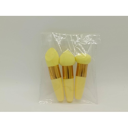 3 Stück Make-up-Schwamm, Beauty-Foundation-Mischschwamm, Make-up-Schwamm, Keil-Foundation-Schwämme mit Griff, kosmetischer Mixer, professioneller Beauty-Schwamm-Mixer Image