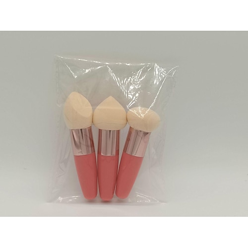 3 Stück Make-up-Schwamm, Beauty-Foundation-Mischschwamm, Make-up-Schwamm, Keil-Foundation-Schwämme mit Griff, kosmetischer Mixer, professioneller Beauty-Schwamm-Mixer