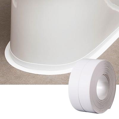 1 Rolle wasserdichter, schimmelresistenter WC-Dichtungsstreifen, selbstklebendes Dichtungsband für das Badezimmer, wasserfestes Klebeband für das Badezimmer gegen Feuchtigkeit und Schimmel, schöne Image