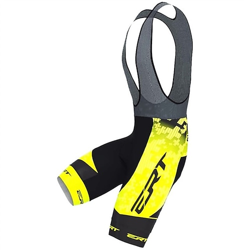 Herren Grafik Fahrradträgerhose Radhose Unterlage Fahhrad Trägerhose MTB-Shorts Rennpassform Sport 3D-Polster Radfahren Rutschfest Elastisch Dunkelrosa Weiß Bekleidung Fahrradbekleidung