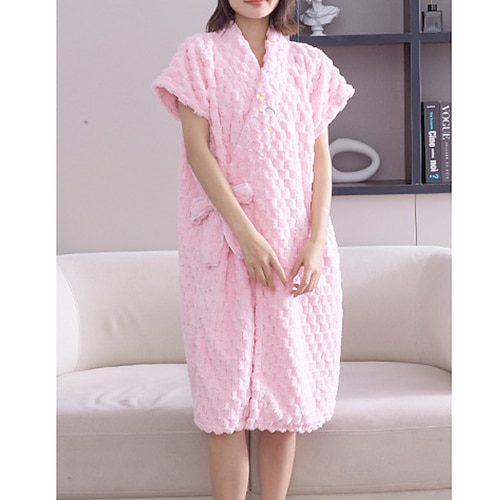 Tragbares Badetuch zum Wickeln, gemütliches Korallenfleece, sehr wasserabsorbierend, Strand, Spa, Fitnessstudio, Bademäntel, Unterkleid, Badekleid, Dusche, Überzug, Schlauchkleid, Nachtwäsche, Image