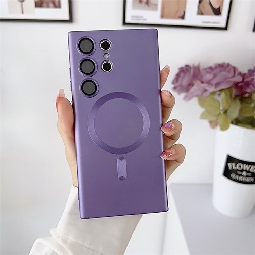 Handy Hülle Handyhüllen Für Samsung Galaxy S26 Ultra Plus S24 S23 S22 S21 Ultra Plus Rückseite Mit Magsafe Magnetisch Einfarbig TPU