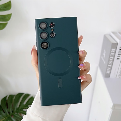 Handy Hülle Handyhüllen Für Samsung Galaxy S26 Ultra Plus S24 S23 S22 S21 Ultra Plus Rückseite Mit Magsafe Magnetisch Einfarbig TPU