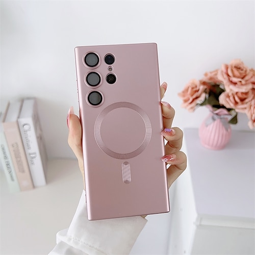 Handy Hülle Handyhüllen Für Samsung Galaxy S26 Ultra Plus S24 S23 S22 S21 Ultra Plus Rückseite Mit Magsafe Magnetisch Einfarbig TPU