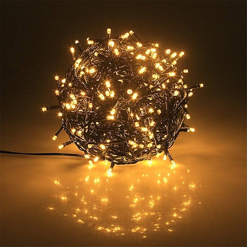 10m 100 LEDs 12V Niederspannungs-Lichterketten Hochleistungs-LED 1 x 12V 2a Adapter warmweiß weiß blau wasserdicht dekorativ im Freien wasserdicht Gartenleuchten Gartendekoration Lampe 1 Set Image
