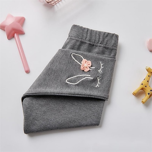 kinderkleidung Mädchen Gamaschen Feste Farbe Aktiv Rüschen Schulanfang Baumwolle 3-7 Jahre Frühling Schwarz Weiß Rosa Image