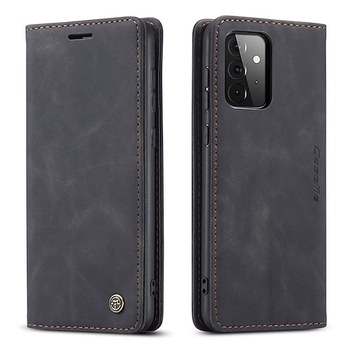 Handy Hülle Handyhüllen Für Samsung Galaxy S23 S22 S21 FE S21 Ultra Plus A14 A34 A54 A12 A32 Brieftaschenhülle Mit Ständer Flip Geldbörse Einfarbig TPU PU-Leder