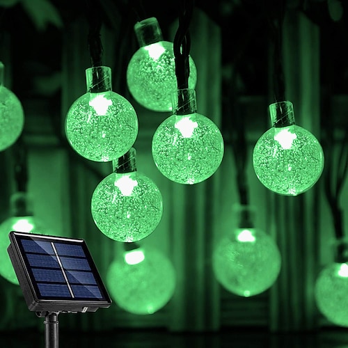 Solar Lichterketten LED Außenleuchten 6,5 m 30 LEDs Set Montagehalterung warmweiß Hochzeitsfeier Urlaub Terrasse Garten 3v Image