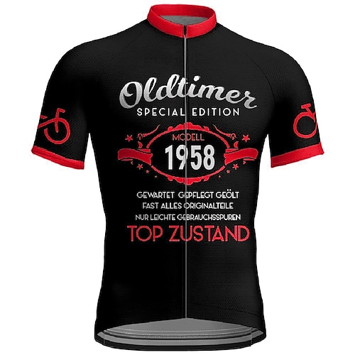 21 Gramm Herren Radtrikot Kurzarm Radtrikot mit 3 Rückentaschen Mountainbike MTB Rennrad Radsport atmungsaktiv Feuchtigkeitstransport Reflexstreifen Rückentasche violett gelb rot polychrom gradie Image