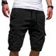 Herren Cargo Shorts Kurze Hosen Kurze Hose für Wanderer Kordelzug Multi Pocket Elastisches Kordelzugdesign Glatt Knielänge Freizeitskleidung Wochenende Strassenmode Baumwolle Baumwollmischung Basic