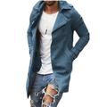 Herren Wintermantel Trenchcoat Outdoor Freizeitskleidung Herbst Winter Polyester warm Windbreaker Oberbekleidung Bekleidung Modisch Strassenmode Glatt Vordertasche Kargen Einreihiger Verschluss