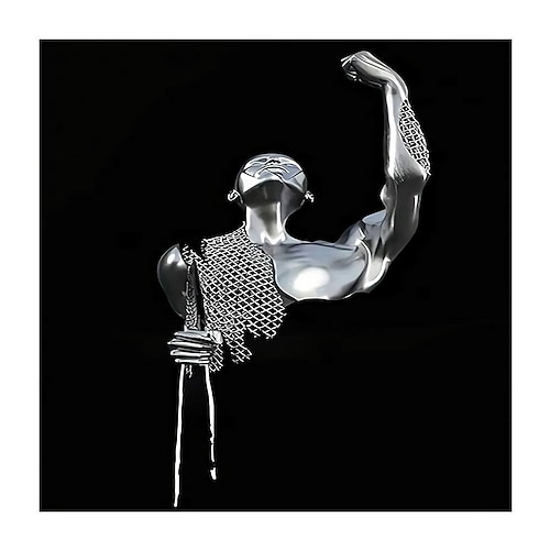 3D-Wandkunst Liebe Herz Drucke/Poster Metallskulptur Paar Umarmung modernes Bild Heimdekoration Wandbehang Geschenk gerollte Leinwand ungerahmt ungedehnt Image