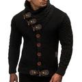 Herren Pullover Strickjacke Rollkragenpulli Kurzer Pullover Stricken Standard Strick Rollkragen Ausgehen Wochenende Bekleidung Herbst Winter Silbergrau Perlweiss S M L