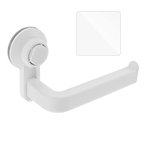 Schlagfreier Toilettenpapierhalter, selbstklebender Saugnapfhalter, Küche, Badezimmer, Aufbewahrung, wasserdicht, feuchtigkeitsbeständig, Handtuchzubehör, Regal, Toilettenpapierhalter, Wandmontage Image
