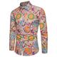 Herren Hemd Grafik-Shirt Paisley-Muster Stammes Kragen Quadratischer Ausschnitt Gelb Rote Marineblau Grün Khaki Übergröße Strasse Casual Langarm Bedruckt Bekleidung Baumwolle Polyester Modisch