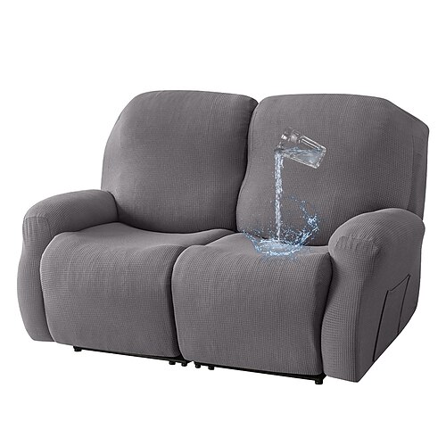 wasserdichte Liegestuhlbezüge, burgunderfarben, Schonbezug für Zweisitzer-Sofa mit Liegefunktion, dehnbarer 2-Sitzer-Couchbezug, waschbarer Stuhlbezug, Schutz für Hunde und Haustiere (2 Image