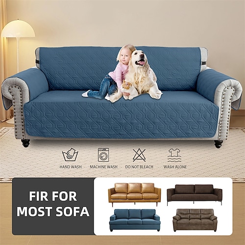 100 % wasserdichte Sofabezüge für Hunde und Haustiere, Couchbezug, Sofabezug, Liegestuhlbezug, burgunderroter Couchschutz, rutschfester Sofabezug für 1/2/3/4 Kissen, Couch, Liegestuhl, Möbelschutz Image