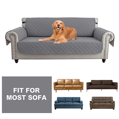 100 % wasserdichte Sofabezüge für Hunde und Haustiere, Couchbezug, Sofabezug, Liegestuhlbezug, burgunderroter Couchschutz, rutschfester Sofabezug für 1/2/3/4 Kissen, Couch, Liegestuhl, Möbelschutz Image