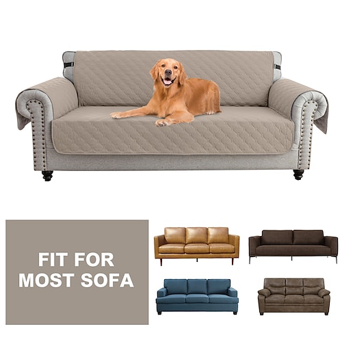 100 % wasserdichte Sofabezüge für Hunde und Haustiere, Couchbezug, Sofabezug, Liegestuhlbezug, burgunderroter Couchschutz, rutschfester Sofabezug für 1/2/3/4 Kissen, Couch, Liegestuhl, Möbelschutz Image