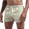 Herren Boardshorts Badeshorts Badehose Schwimmshorts Bademode Tasche Kordelzug Gerade geschnitten Glatt Schnelltrocknend Outdoor Täglich Festtage Sport Brautkleider schlicht Schwarz Weiß