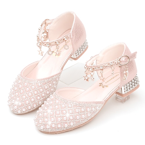 Mädchen Absätze Täglich Glitzer Kleid-Schuhe Absätze Leder PU Tragbar Atmungsaktivität Rutschfest Prinzessin Schuhe Große Kinder (ab 7 Jahren) Kleine Kinder (4-7 Jahre) Schulanfang Hochzeit Party Image