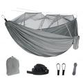 Outdoor-Hängematte mit Moskitonetz, Nylon-Doppel-Personen-Camping-Hängematte, tragbare Hängematte mit Moskitonetz – perfekt für Outdoor-Camping