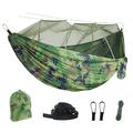 Outdoor-Hängematte mit Moskitonetz, Nylon-Doppel-Personen-Camping-Hängematte, tragbare Hängematte mit Moskitonetz – perfekt für Outdoor-Camping