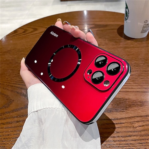 Handy Hülle Handyhüllen Für iPhone 17 Pro Max 17 Air 16 15 14 Pro Max Plus 13 12 Pro Max Mit Magsafe mit Displayschutz Unterstützt kabelloses Laden Farbverläufe Gehärtetes Glas Image