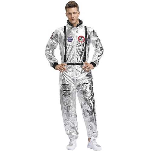 Herren Damen Astronaut Cosplay Kostüm Für Maskerade Erwachsene Gymnastikanzug / Einteiler Image