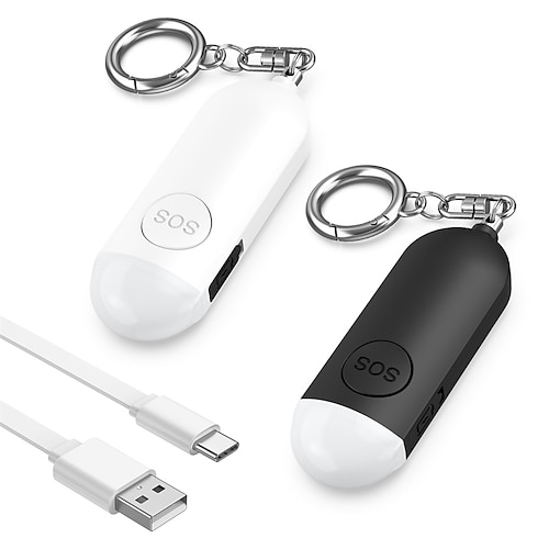Selbstverteidigungsalarm für Frauen, 130 dB, Sicherheit für Mädchen, Schutzalarm, persönliche Sicherheit, lauter Schrei, Schlüsselanhänger, Notfallalarm Image