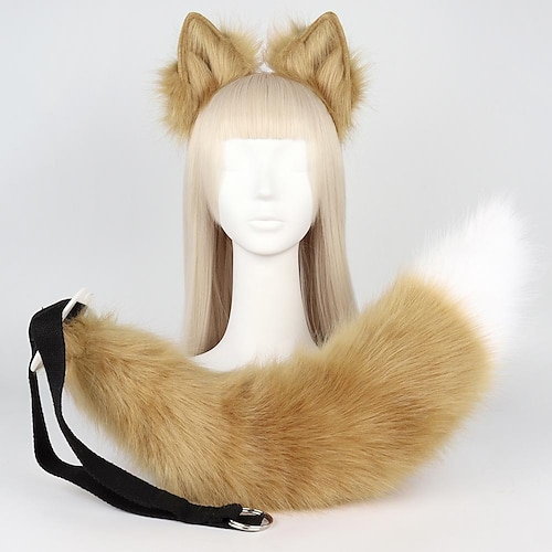 Fuchsschwanzclip Katzenohren Wolfspfoten Handschuhe Cosplay Kostüm Karneval ausgefallene Party Kostüm Accessoires