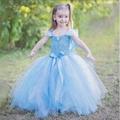 Frozen Prinzessin Elsa Kleid Blumenmädchen Kleid Tüll-Kleider Mädchen Film Cosplay Cosplay Frozen Weißer gefrorener Rock PT318-Gefrorener Rock Kindertag Maskerade Hochzeit kleid hochzeitsgast Kleid