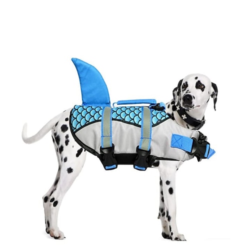 Hund Weste Rettungsweste Hundeschwimmweste Hai Mode Niedlich Reflektierend Sport und Freizeit Sicherheit Strand Pool Hundebekleidung for Husky Golden Retriever Bichon Frise Zwergspitz Klein Image