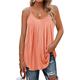 Damen Tank Top Spaghetti-Shirt Hauptstadt Glatt Casual Strand Schwarz Ärmellos Urlaub Hawaiianisch Brautkleider schlicht Rundhalsausschnitt Sommer Frühling